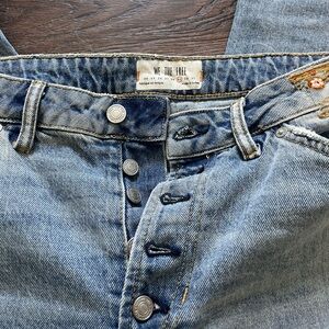 Free People low waisted embellished jeans